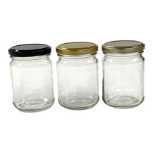 Load image into Gallery viewer, 500g (375ml) Glass Honey Jar - Australian Made - Flint Jar - With Lid - Live Slow - Bee Kind - Waggle &amp; Forage - Kyneton - Victoria - Australia