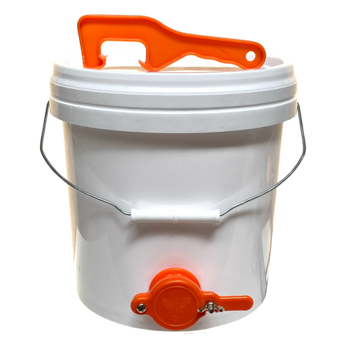 Food Grade Honey Bucket - Honey Gate - Lid Opener - Waggle & Forage - Beekeeping Supplies - Live Slow Bee Kind - Kyneton - Victoria - Australia