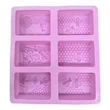Load image into Gallery viewer, Honeybee Themed Beeswax/Soap Mould - Live Slow - Bee Kind - Waggle &amp; Forage - Kyneton - Victoria - Australia