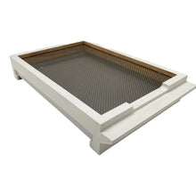 Load image into Gallery viewer, Ventilated - Mesh Beehive Base With Varroa Tray - Not Wax Dipped &amp; Painted - White - Live Slow - Bee Kind - Waggle &amp; Forage - Kyneton - Victoria - Australia