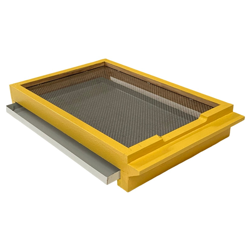 Ventilated - Mesh Beehive Base With Varroa Tray - Not Wax Dipped & Painted - White - Live Slow - Bee Kind - Waggle & Forage - Kyneton - Victoria - Australia