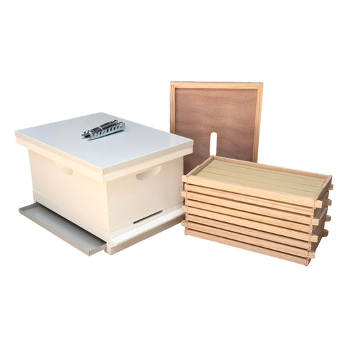 Beehive - 8 Frame - Hot-Wax-Dipped, - Varroa Base - Complete - Ready to go - Waggle & Forage - Kyneton - Victoria - Australia - Live Slow - Bee Kind