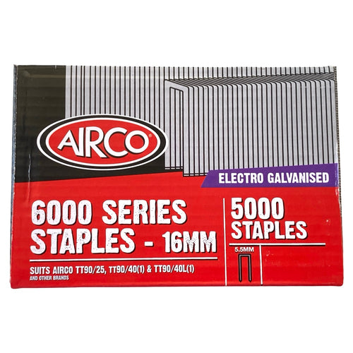 16MM Airco 6000 Series Staples - Box 5000 - Commercial - Waggle & Forage - Live Slow - Bee Kind - Kyneton - Victoria - Australia