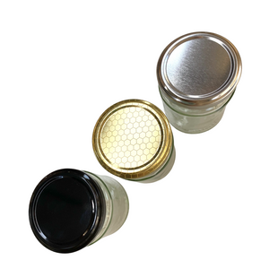 500g (375ml) Glass Honey Jar - Box 32 - Australian Made - Flint Jar - With Lid - Live Slow - Bee Kind - Waggle & Forage - Kyneton - Victoria - Australia