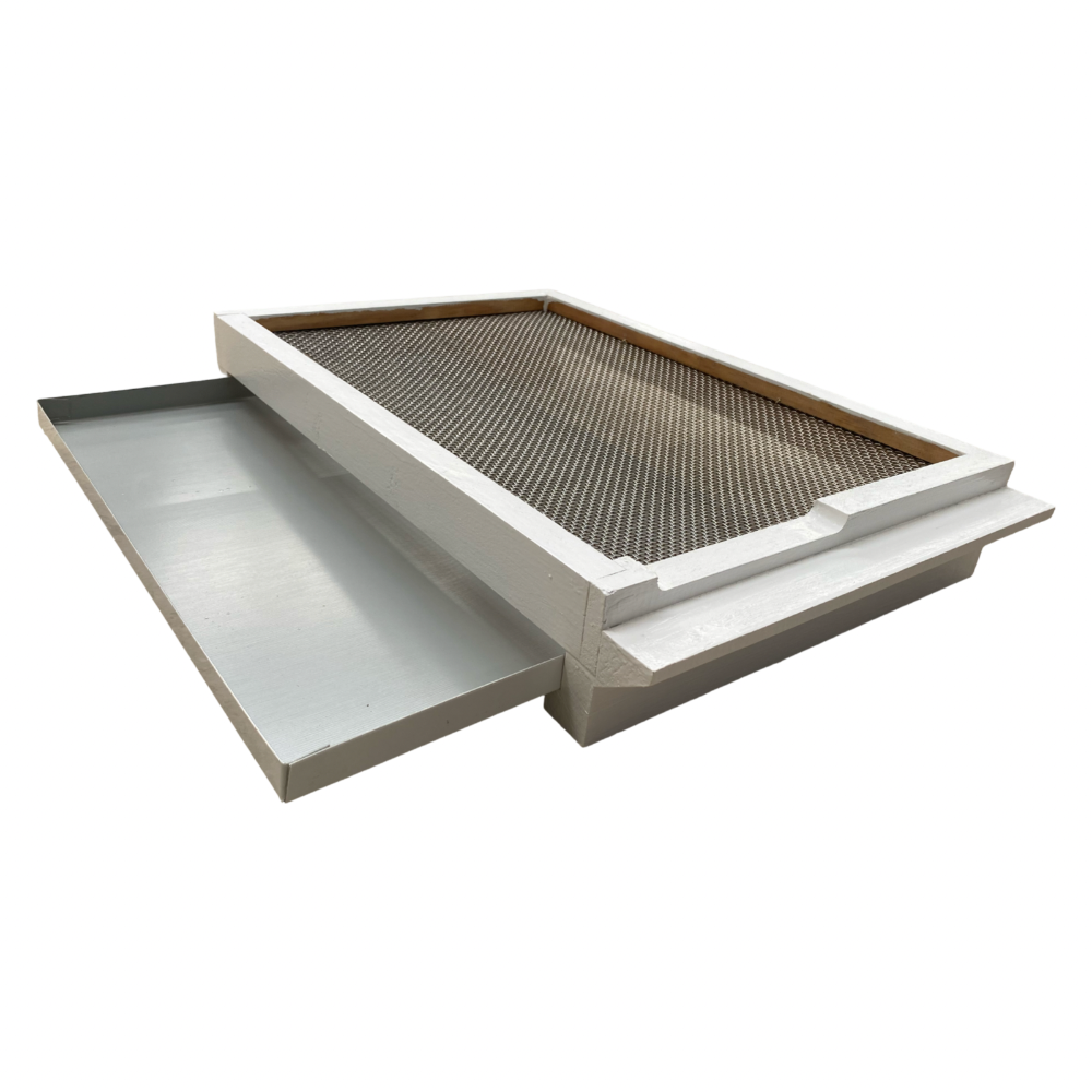 Ventilated/Mesh Beehive Base with Varroa Tray - Hot Wax Dipped & Paint ...