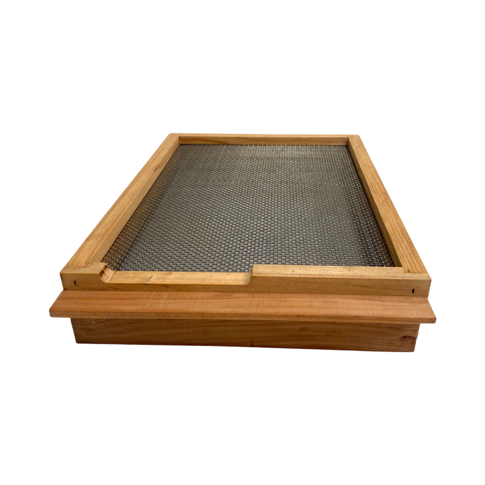 Ventilated/Mesh Beehive Base With Varroa Tray - Hot Wax Dipped - Live Slow - Bee Kind - Waggle & Forage - Kyneton - Victoria - Australia