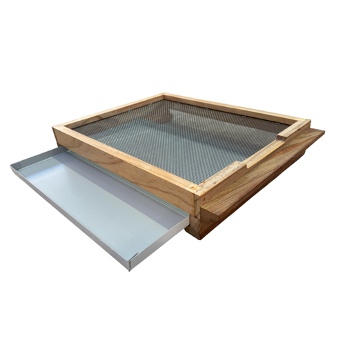 Ventilated/Mesh Beehive Base With Varroa Tray - Hot Wax Dipped - Live Slow - Bee Kind - Waggle & Forage - Kyneton - Victoria - Australia