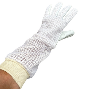 Triple Layer Mesh Beekeeping Gloves - White - Live Slow - Bee Kind - Waggle & Forage - Kyneton - Victoria - Australia