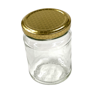 325g (250ml) Glass Honey Jar - Australian Made - Flint Jar - Lid - Live Slow - Bee Kind - Waggle & Forage - Kyneton - Victoria - Australia