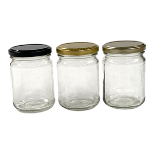 325g (250ml) Glass Honey Jar - Box 32 - Aust Made - Flint Jar - Lid - Live Slow - Bee Kind - Waggle & Forage - Kyneton - Victoria - Australia