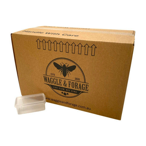 250g Honey Comb Container - Box 25 - Aust. Made - Live Slow - Bee Kind - Waggle & Forage - Kyneton - Victoria - Australia