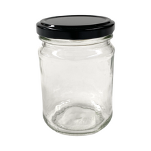 Load image into Gallery viewer, 500g (375ml) Glass Honey Jar - Box 32 - Australian Made - Flint Jar - With Lid - Live Slow - Bee Kind - Waggle &amp; Forage - Kyneton - Victoria - Australia
