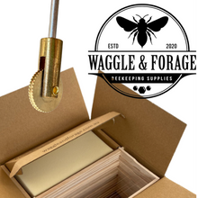 Load image into Gallery viewer, Post Pack - 18 Frames, Foundations &amp; Wax Embedder - Beekeeping Supplies - Live Slow - Bee Kind - Waggle &amp; Forage - Kyneton - Australia