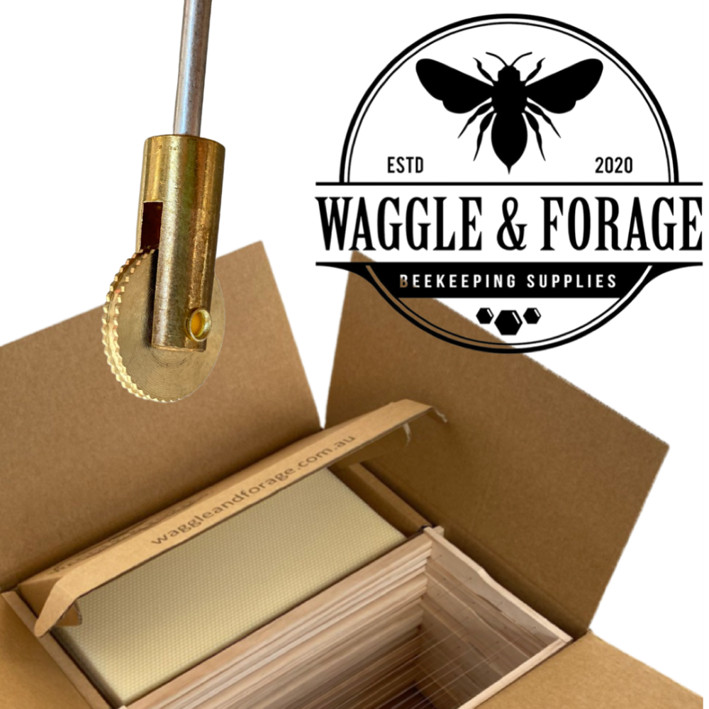 Post Pack - 18 Frames, Foundations & Wax Embedder - Beekeeping Supplies - Live Slow - Bee Kind - Waggle & Forage - Kyneton - Australia