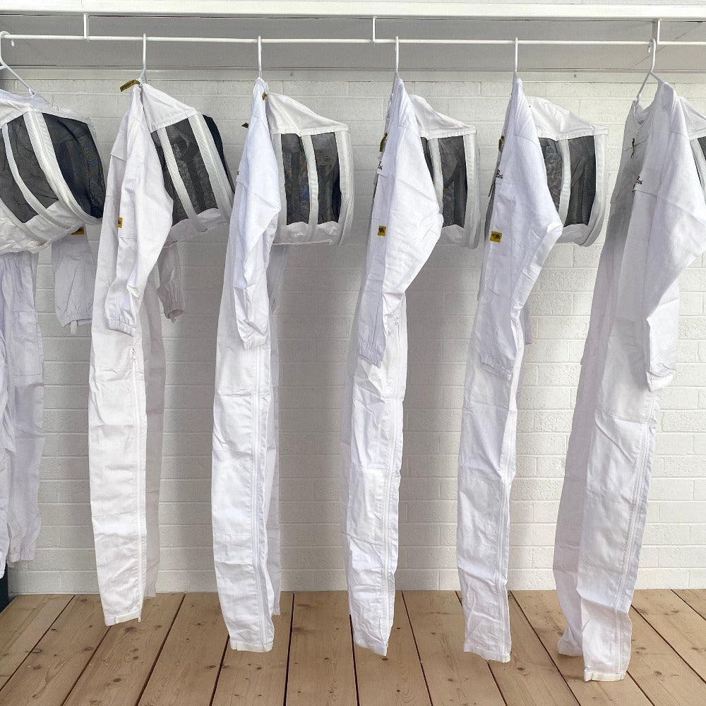 Oz Armour Poly Cotton Beekeeping Suit - Fencing Veil - live slow - bee kind - waggle & forage - kyneton - Australia