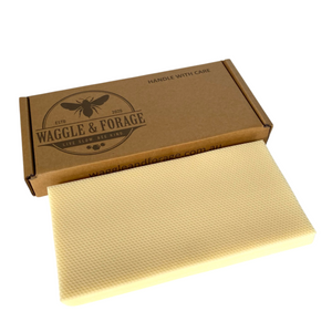 Pure Beeswax Foundation Sheets - 20 Full Depth - Candle Making Beeswax Sheets - Live slow - Bee Kind - Waggle & Forage - Kyneton - Australia